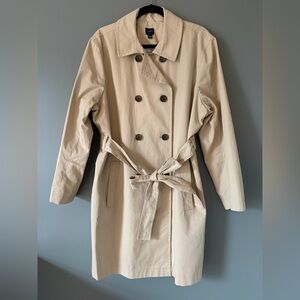 NWT JCREW Plus Size 20 Belted Double Breasted Trench Coat Light Khaki $238 BO622